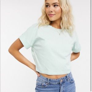 ASOS mint cropped tee